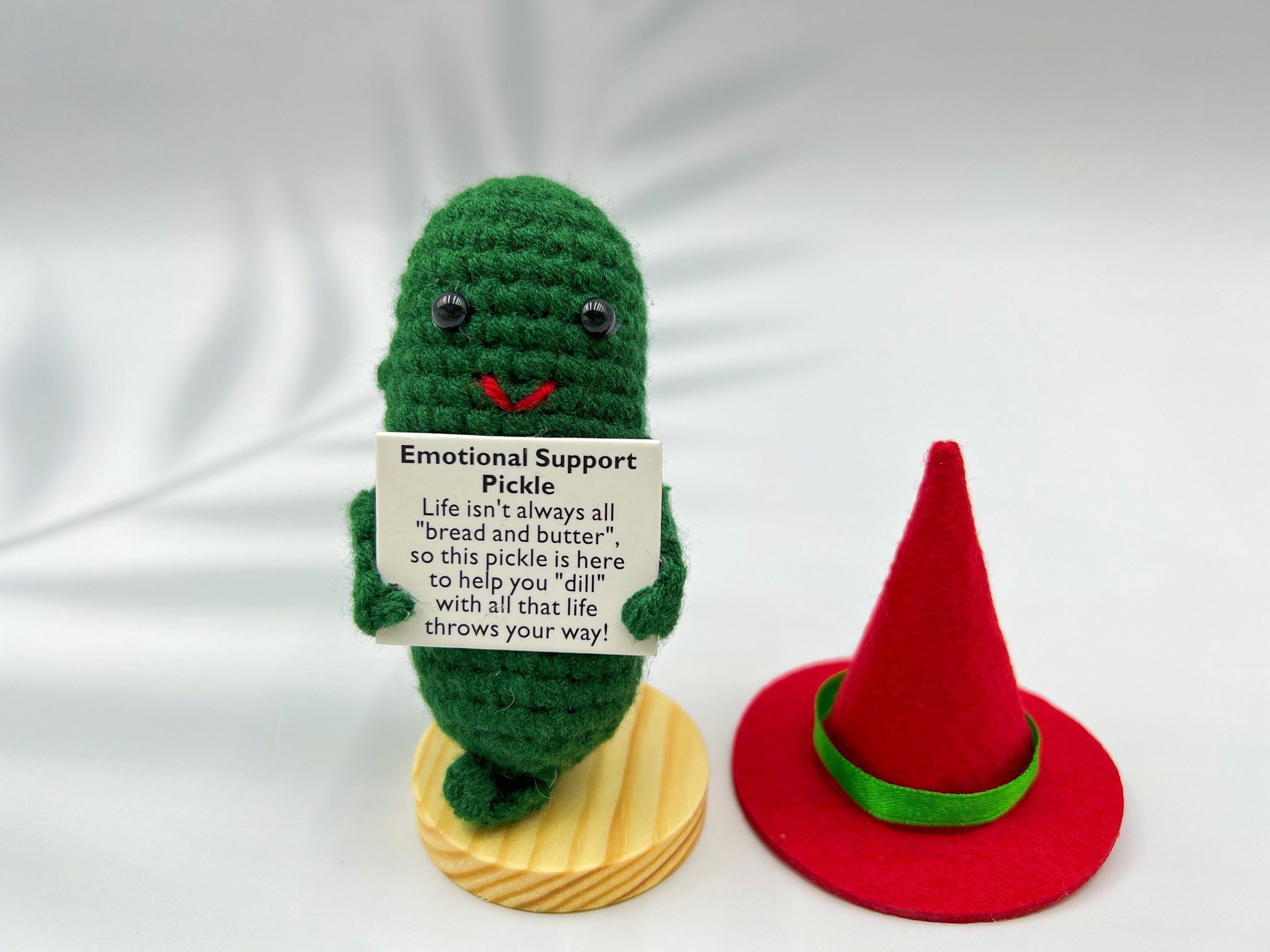 Custom Text Available) Crochet Emotional Support Plushies - Emotional  Support Pickles, Positive Potato Over the Hill Stress Relief Dill with  Challenges Encouraging Gift – The Bloom Crafter