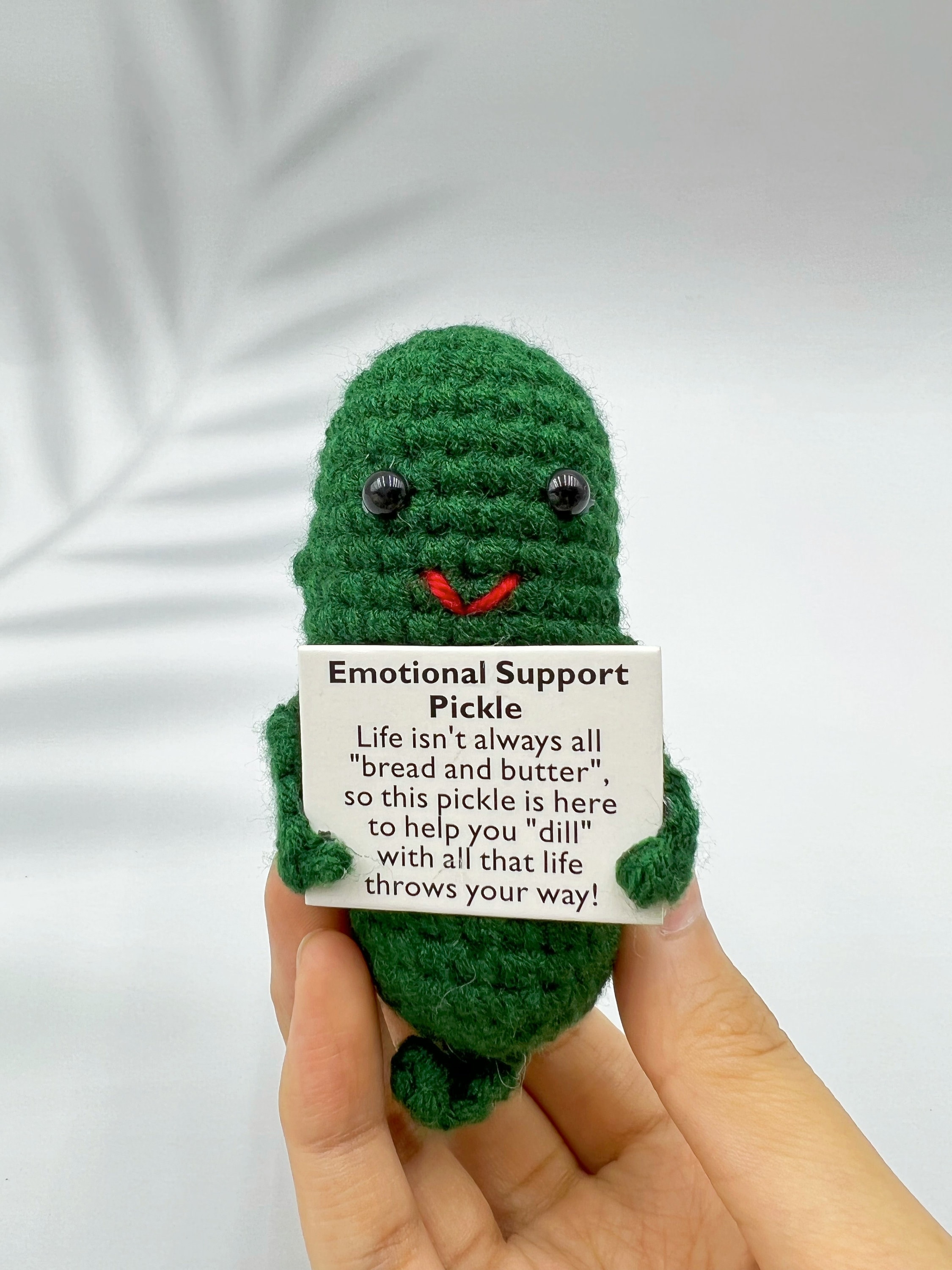 Custom Text Available) Crochet Emotional Support Plushies - Emotional  Support Pickles, Positive Potato Over the Hill Stress Relief Dill with  Challenges Encouraging Gift – The Bloom Crafter