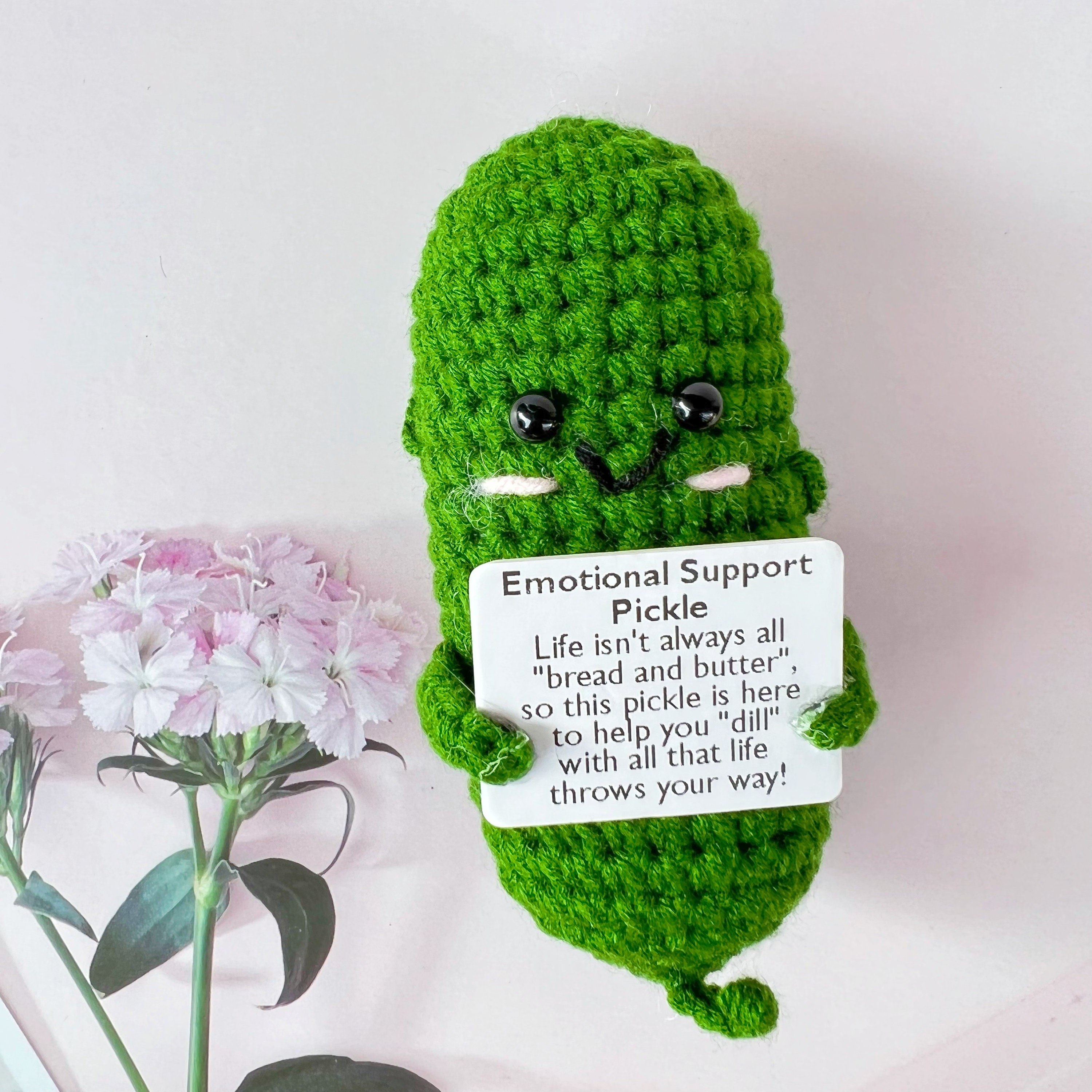 FMNGOP Exclusive Emotional Support Crochet Pickle Gift - Handmade