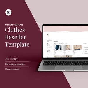 Reseller Inventory and Sales Tracker, Notion Template for Online Clothing Reseller, All In One Notion Planner for Poshmark Seller