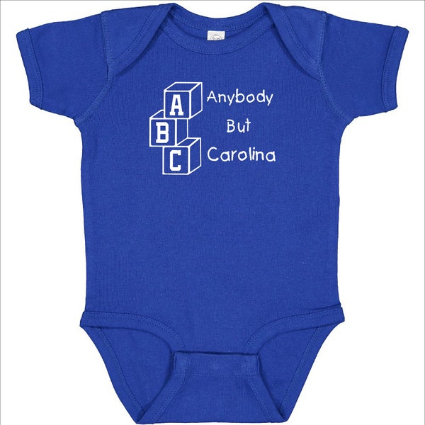 Duke Fans Gear for Baby - ABC Anybody But Carolina - Bodysuit Outfit - Royal