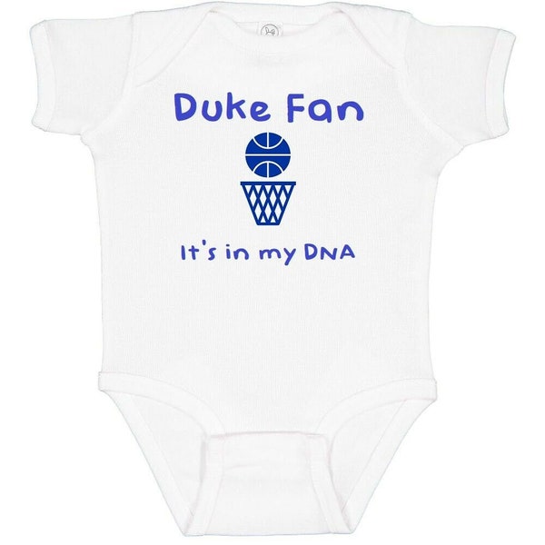 Duke Fans Gear for Baby - It's In My DNA - Bodysuit Outfit - White