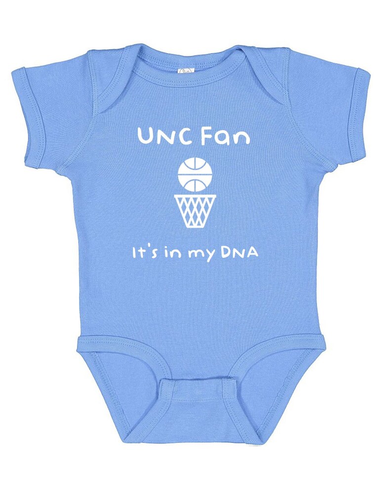 Tar Heel Fans Baby Clothes Fan It's in My DNA Bodysuit Etsy