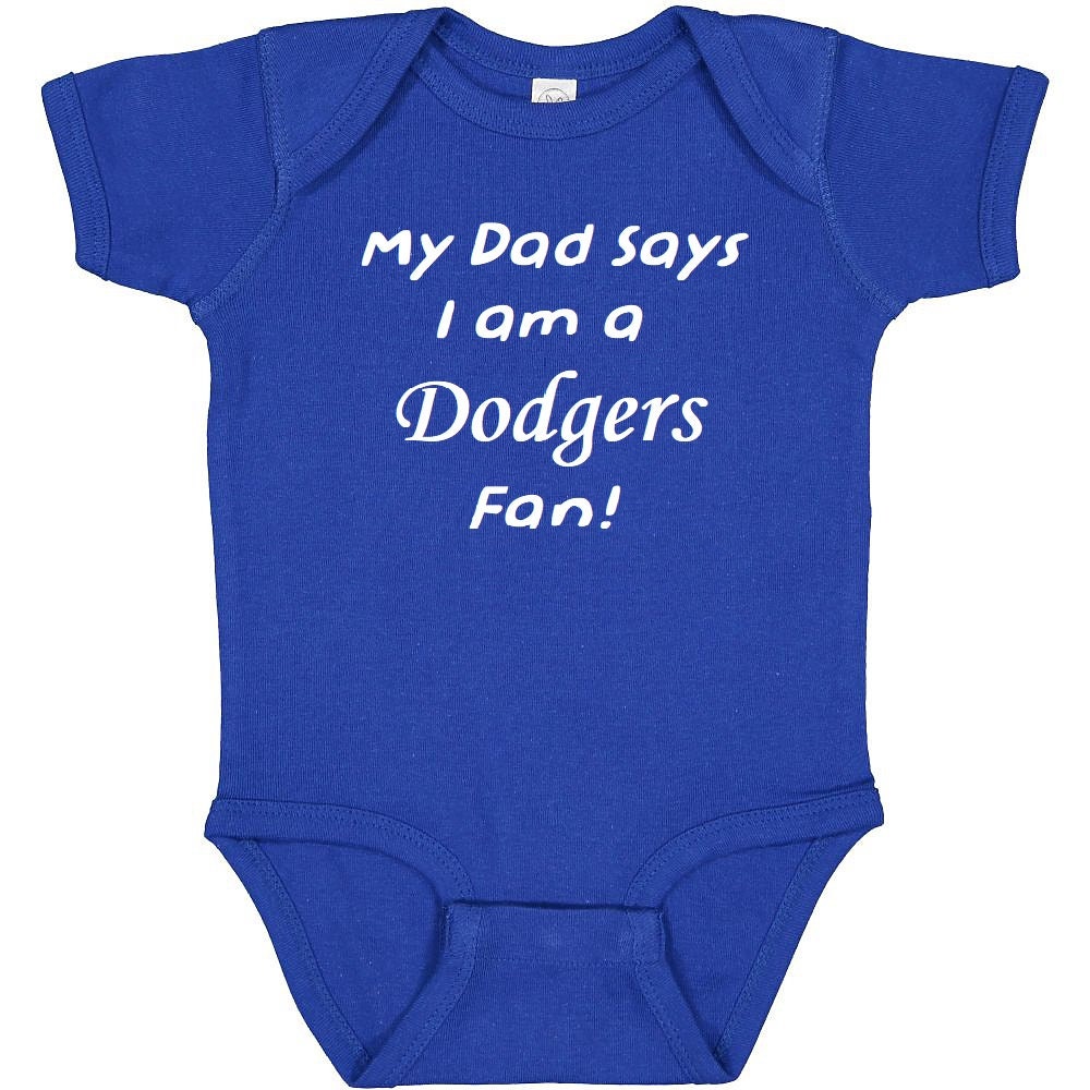 LA Los Angeles Dodgers Baby Clothes My Dad Says I Am a Fan 