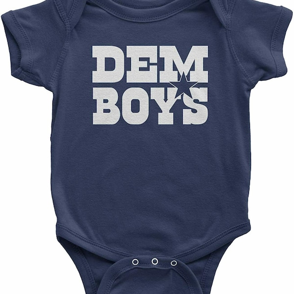 Dallas Fan Gear for Baby - Dem Boys - Bodysuit Outfit - Navy