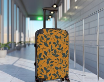 Botanical Print Suitcase – Polycarbonate ABS Luggage with Swivel Wheels