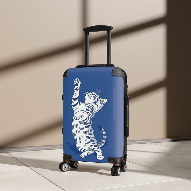 Stylish Cat Suitcase | Polycarbonate Shell, Swivel Wheels image 2