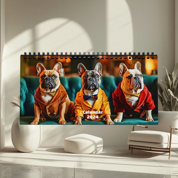 2024 French Desk Calendar Etsy