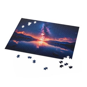 Milky Way Jigsaw Puzzle – Glossy Chipboard, Dark Night Sky image 3