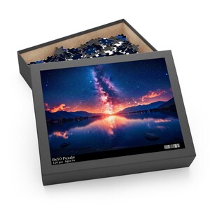 Milky Way Jigsaw Puzzle – Glossy Chipboard, Dark Night Sky image 4
