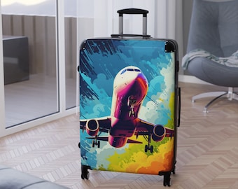 Aeroplane Design Suitcase – Durable Hardshell Luggage