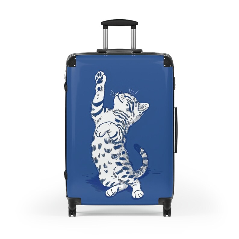 Stylish Cat Suitcase | Polycarbonate Shell, Swivel Wheels image 4