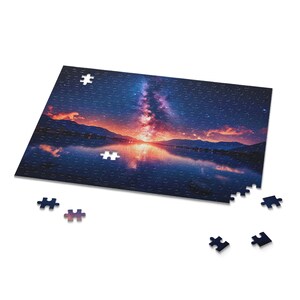 Milky Way Jigsaw Puzzle – Glossy Chipboard, Dark Night Sky image 9