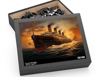 Titanic Puzzle 1912 - Hochwertige Chipboard Chipboard, 3 Größen, Geschenkfertige Box