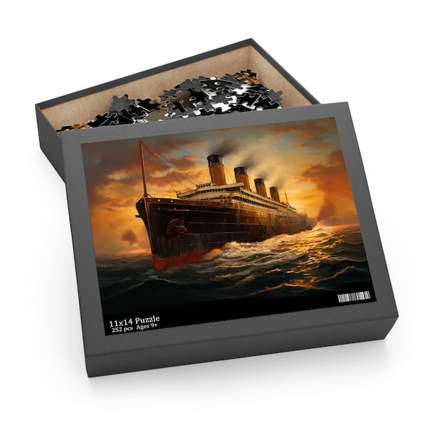 Titanic Jigsaw Puzzle 1912 - High-Quality Chipboard, 3 Sizes, Gift-Ready Box