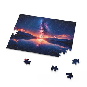 Milky Way Jigsaw Puzzle – Glossy Chipboard, Dark Night Sky image 6