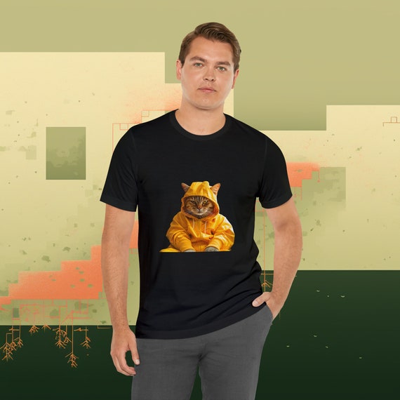 Comfy Cat Graphic Tee – Unisex Cotton Crewneck T-Shirt
