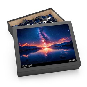 Milky Way Jigsaw Puzzle – Glossy Chipboard, Dark Night Sky image 7