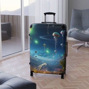 Suitcase with Alien Invasion Party Design
