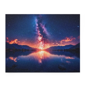 Milky Way Jigsaw Puzzle – Glossy Chipboard, Dark Night Sky image 8