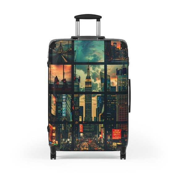 David Jones Set de 3 Valises Rigides Légères 4 Roues Matière ABS - Coque Rigide Motif Multicolore - Lot Trolley 75 cm avec Bagage à Main Cabine - Sac Voyage Roulette 360