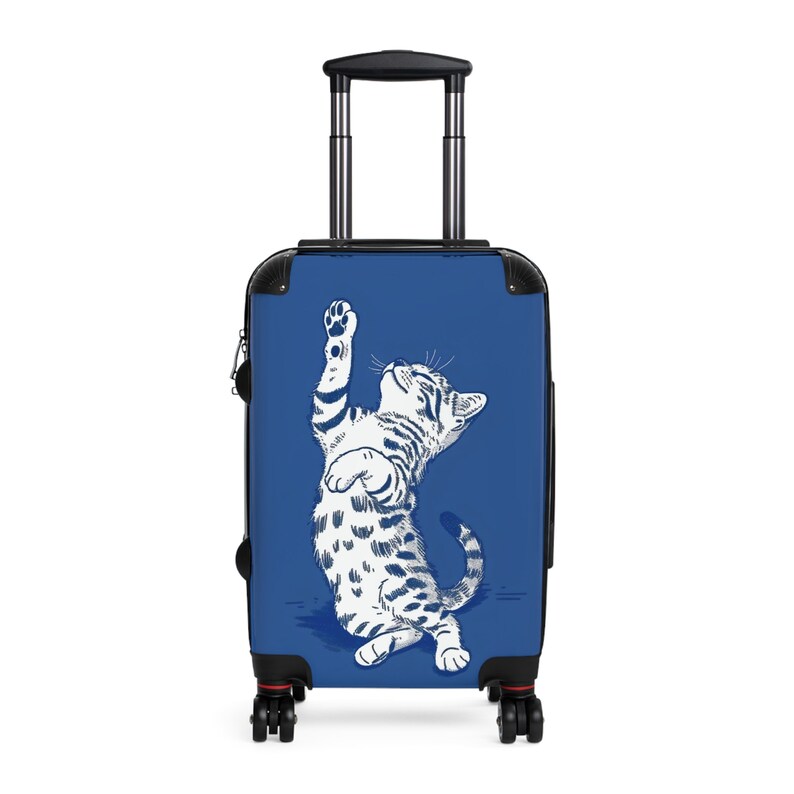 Stylish Cat Suitcase | Polycarbonate Shell, Swivel Wheels image 7