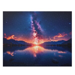 Milky Way Jigsaw Puzzle – Glossy Chipboard, Dark Night Sky image 2