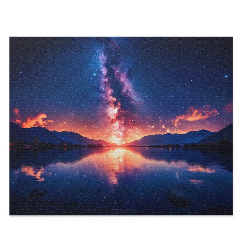 Milky Way Jigsaw Puzzle – Glossy Chipboard, Dark Night Sky image 2