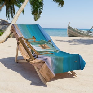 Custom Beach Towel with Oceanic Print: Luxuriously Soft & Durable, Perfect for Blissful Beach Days and Poolside Lounging