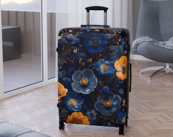 Floral Hard-Shell Suitcase – Stylish Travel Luggage