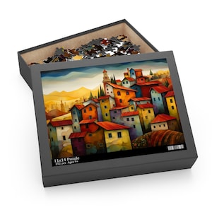 Barolo Italian Wine Village Jigsaw Puzzle - High-Quality Chipboard, 3 Sizes, Gift-Ready Box, Glossy Finish, Ages 9+