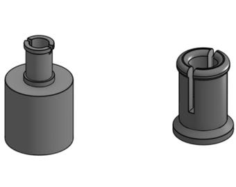 Stud Hole Filler and Grid Iron Accessory Adaptor STL files