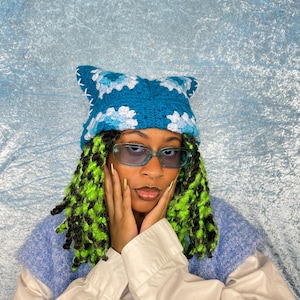 Granny Square Cat Beanie