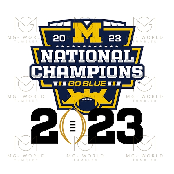 National Champions 2023 Michigan Football PNG - Michigan wolverines Hail to The Victors College Football Champions Digital Download