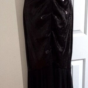 Xscape Joanne Chen Black Sequin Dress Strapless Formal Cocktail Party Size 10