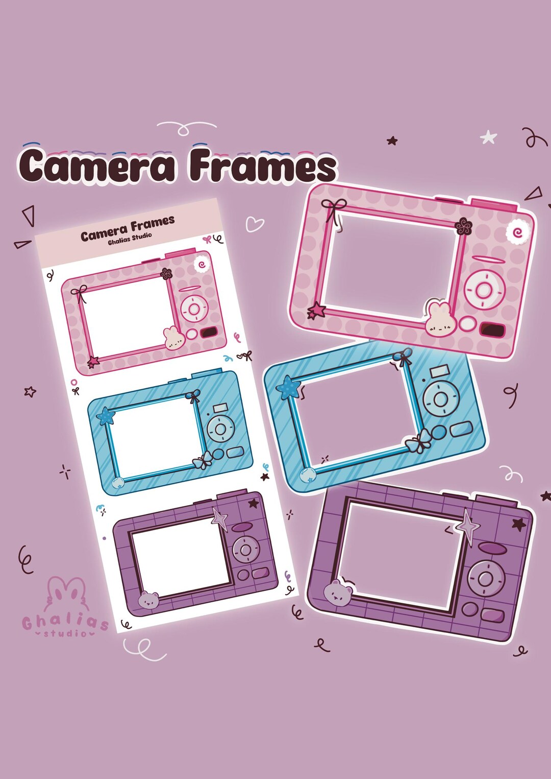 Sticker Sheet "camera Frames", Bullet Journal/planner Stickers for ...