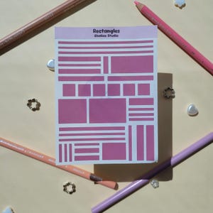 Rechtecke, Aufklebebogen, Geburtstagskarte, Dekorieren, Sticker sheet with squares;bunt