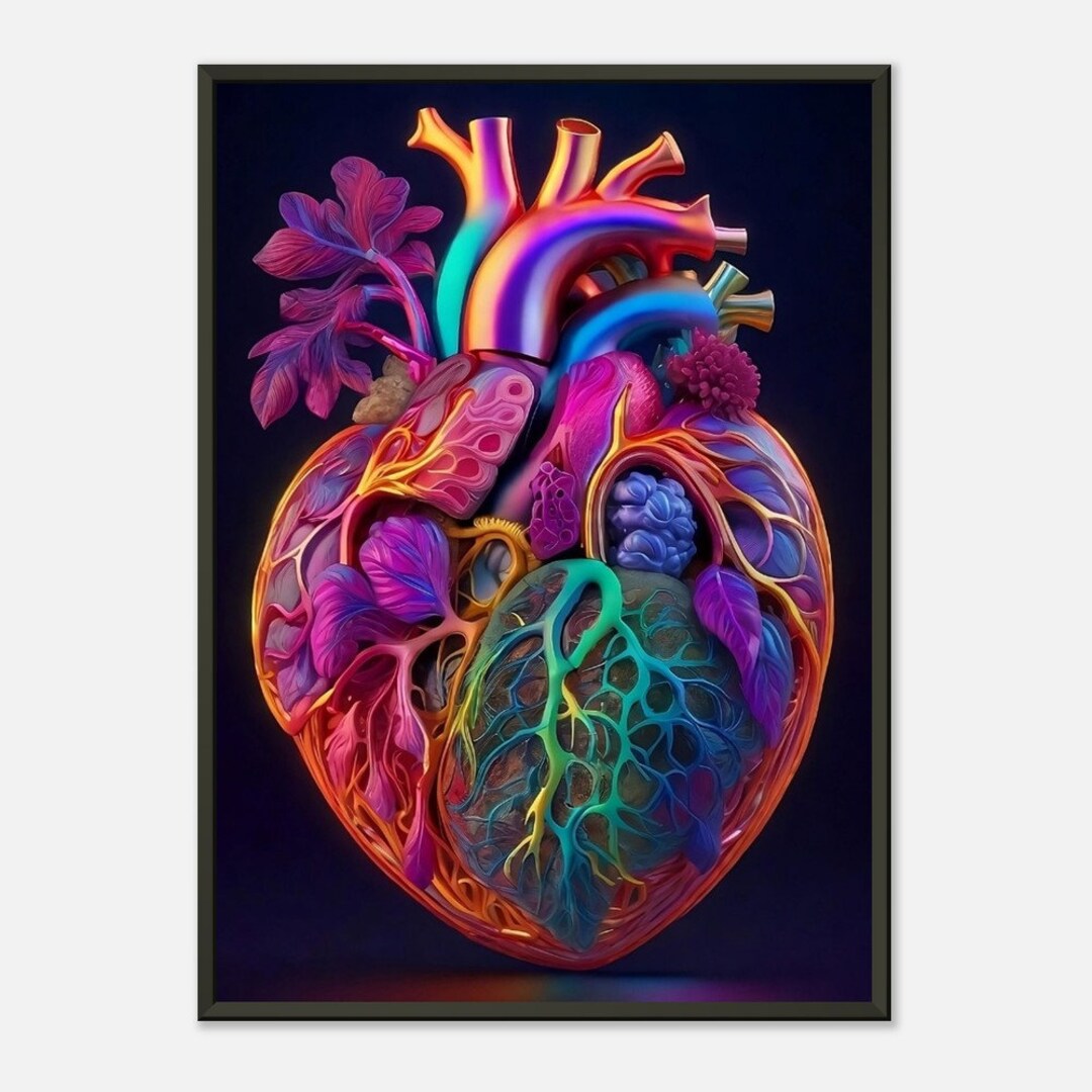 Human Rendition Psychedelic Human Heart Mother Nature Rendition Premium - Etsy