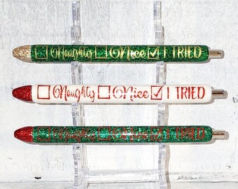 Naughty, Nice, I Tried Christmas Pens