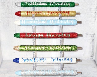 Days of The Week Christmas Pen Set