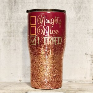 Naughty, Nice, I Tried Tumbler 20oz Modern Curve