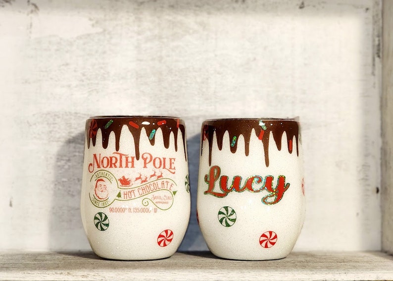 North Pole Hot Chocolate Christmas Tumbler image 2