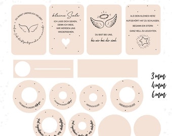 Digital file including commercial license - SVG lasercut file mourning cards and mourning lights, including stand