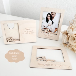 SVG Datei inkl. Gewerbelizenz Bilderrahmen Papa, Laserdatei Geschenkidee Oma, Laserdatei Geschenke Muttertag, Geschenke Geburtstag
