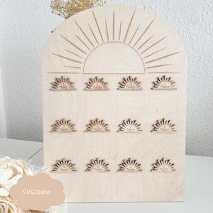 Arquivo SVG incl. licença comercial Meu primeiro ano de sol, quadro de marco de arquivo SVG, quadro de marco