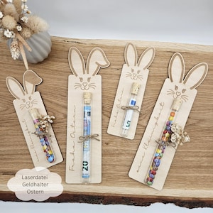 Portaprovette per file laser Pasqua, portaprovette Pasqua, porta soldi Pasqua, svg, dxf, png, pdf inclusa licenza commerciale