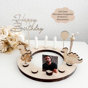 Placa de aniversário SVG XXL, anel, 60 motivos, plug de módulo, incluindo licença comercial