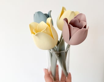 3D print file, tulips, bouquet, flowers, spring flowers, spring, spring decoration, STL, 3MF