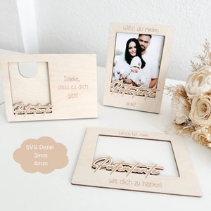 Archivo SVG incl. licencia comercial marco de imagen madrina, idea de regalo de archivo láser abuela, regalos de archivo láser Día de la Madre, regalos de cumpleaños