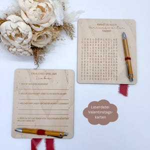 Ensalada de archivos láser de letras, tarjetas para San Valentín, idea de regalo, persona del corazón, SVG, dxf, png, pdf incl.